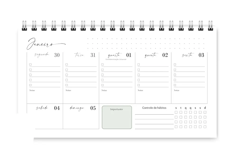 Arquivo Miolo Pocket Planner Joy 2025 - Trilha de papel 7