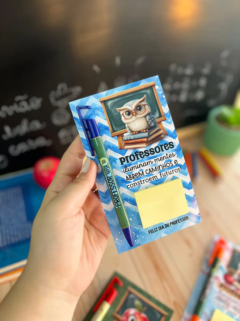 Arquivo Dia dos Professores Card Caneta e Post It - Ana Flor 2