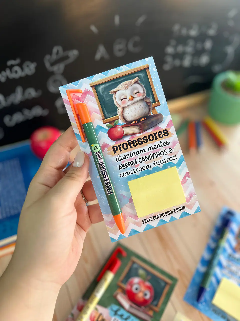 Arquivo Dia dos Professores Card Caneta e Post It - Ana Flor 5