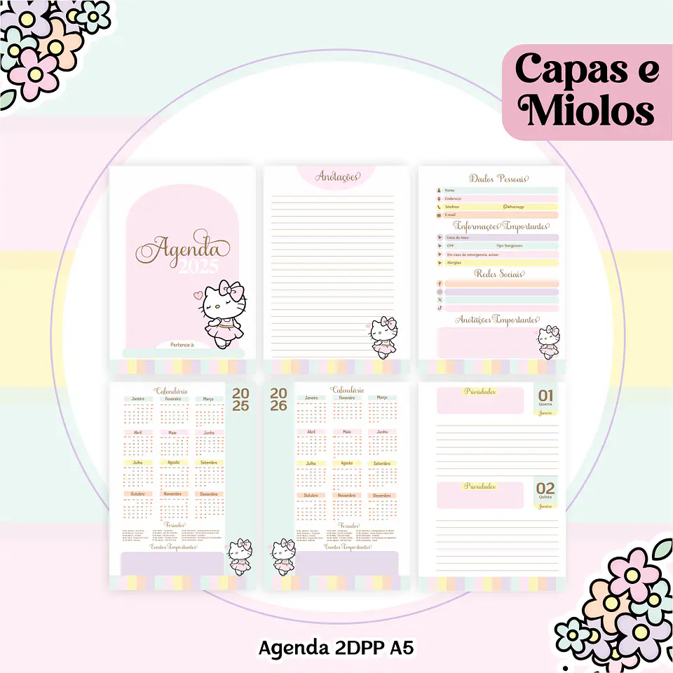 Arquivo Kit Encadernação 2025 Hello Kit - Pamella 9