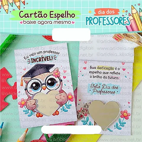 Arquivo Dia dos Professores Card Espelho - ART IDEIA