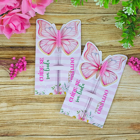 Arquivo Outubro Rosa Card Escovinha de Cílios Borboleta