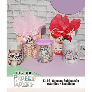 Arquivo Dia dos Professores - Kit 02 - Canecas e Sacolas - tita