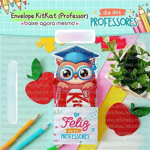 Arquivo Dia dos Professores Envelope KitKat - Art Ideia