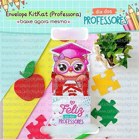 Arquivo Dia dos Professores Envelope KitKat - Art Ideia