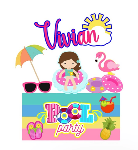 Arquivo de Corte Pool Party Menina