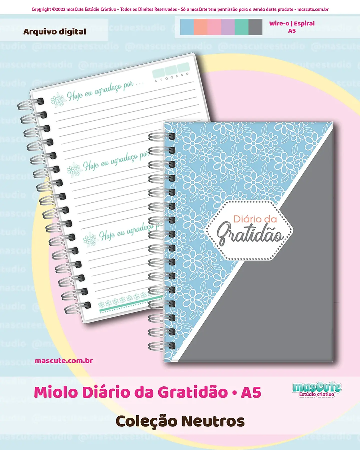 Arquivo Diário da Gratidão A5 Neutros 1