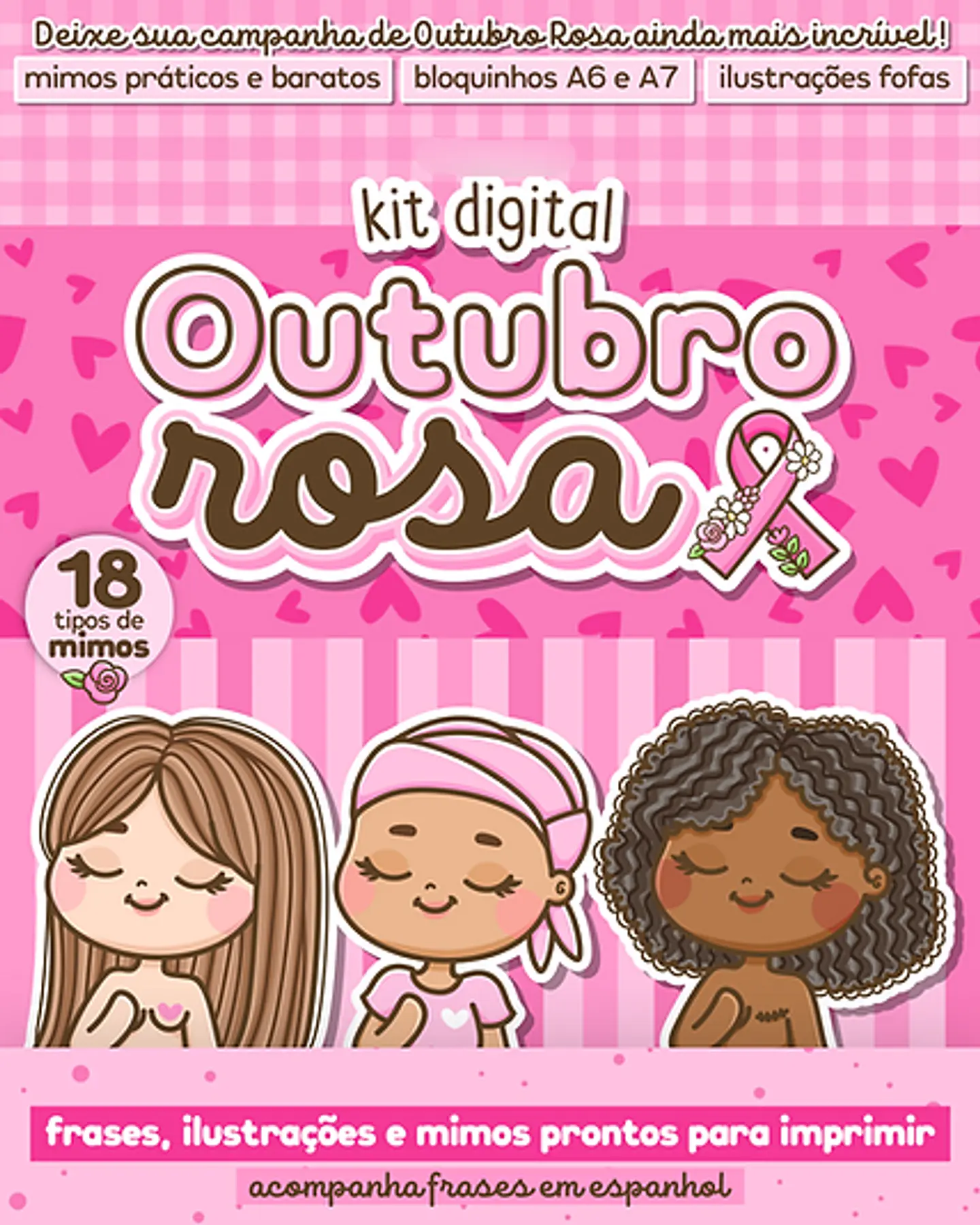 Arquivo Outubro Rosa Combo Completo - Letterinhas 1