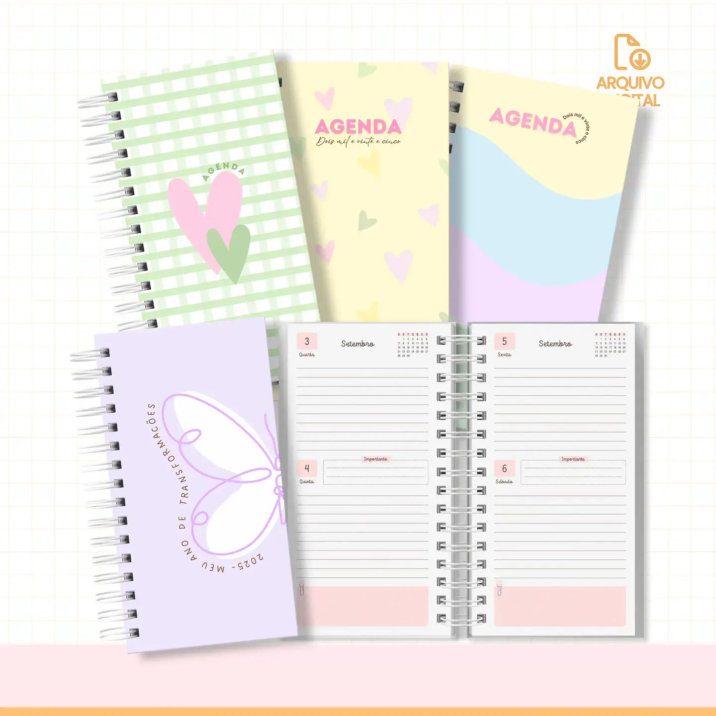 Arquivo Combo Agendas 2025 - Sara Estudio 2