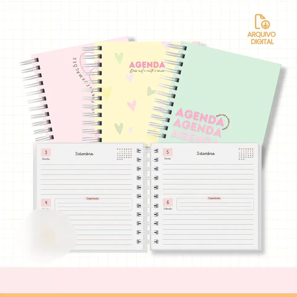 Arquivo Combo Agendas 2025 - Sara Estudio 6