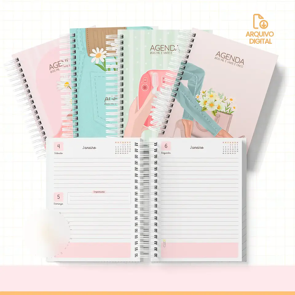 Arquivo Combo Agendas 2025 - Sara Estudio 9
