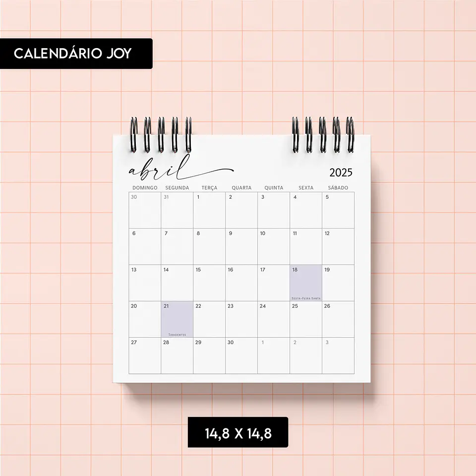  Arquivo Calendário 2025 Joy -  Trilha de Papel 2