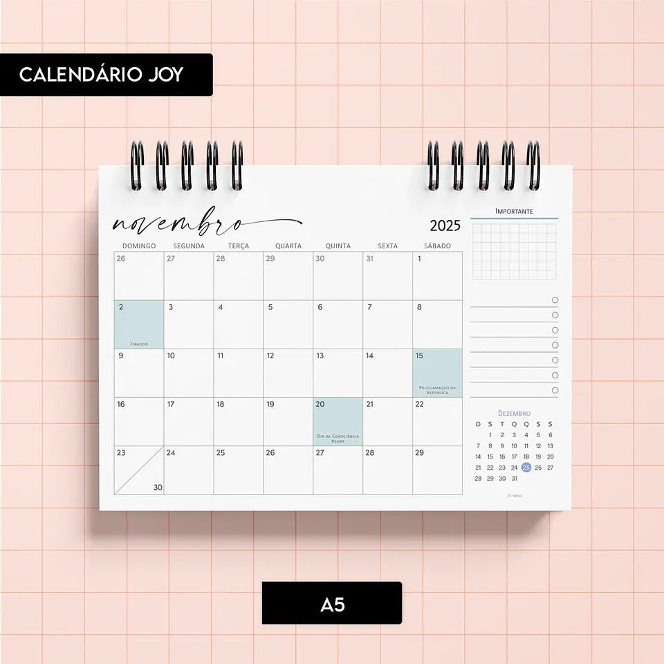  Arquivo Calendário 2025 Joy -  Trilha de Papel 3