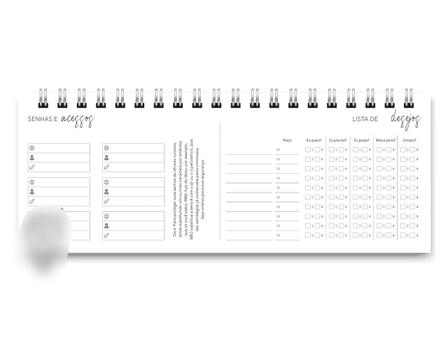 Arquivo Miolo DeskPlanner Cores 2025 - trilha de papel