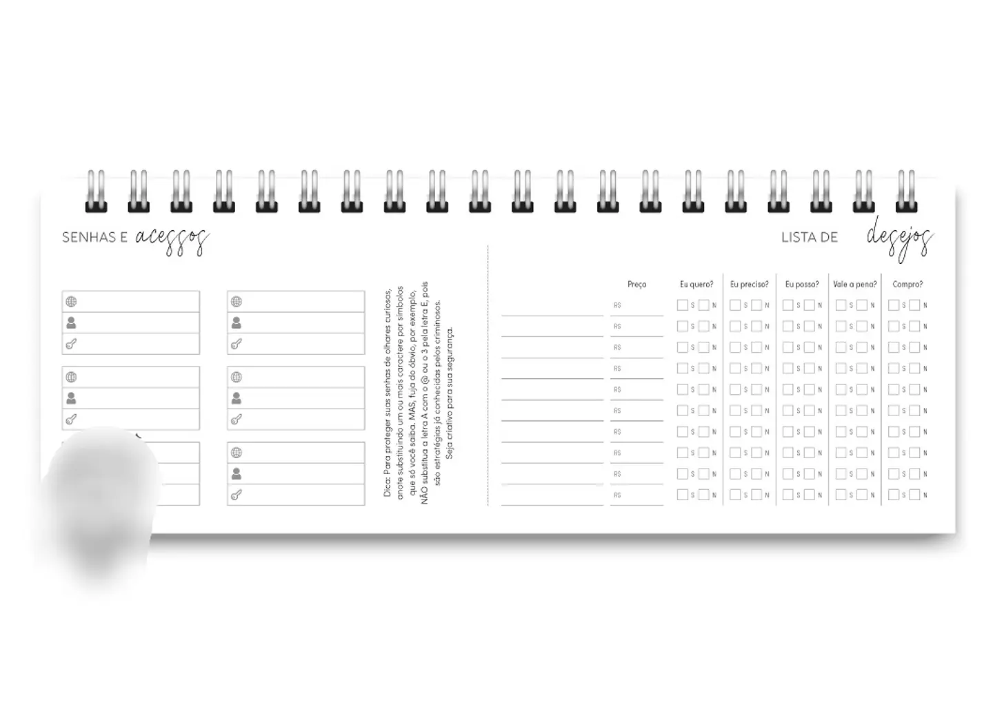 Arquivo Miolo DeskPlanner Cores 2025 - trilha de papel 2