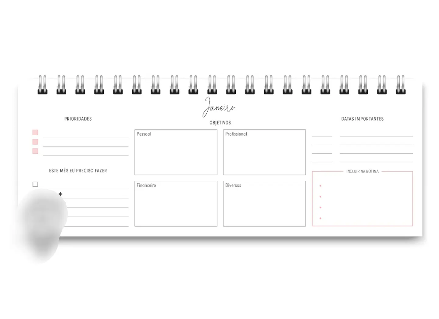 Arquivo Miolo DeskPlanner Cores 2025 - trilha de papel 4