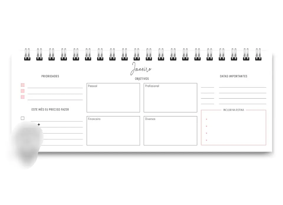 Arquivo Miolo DeskPlanner Cores 2025 - trilha de papel 4