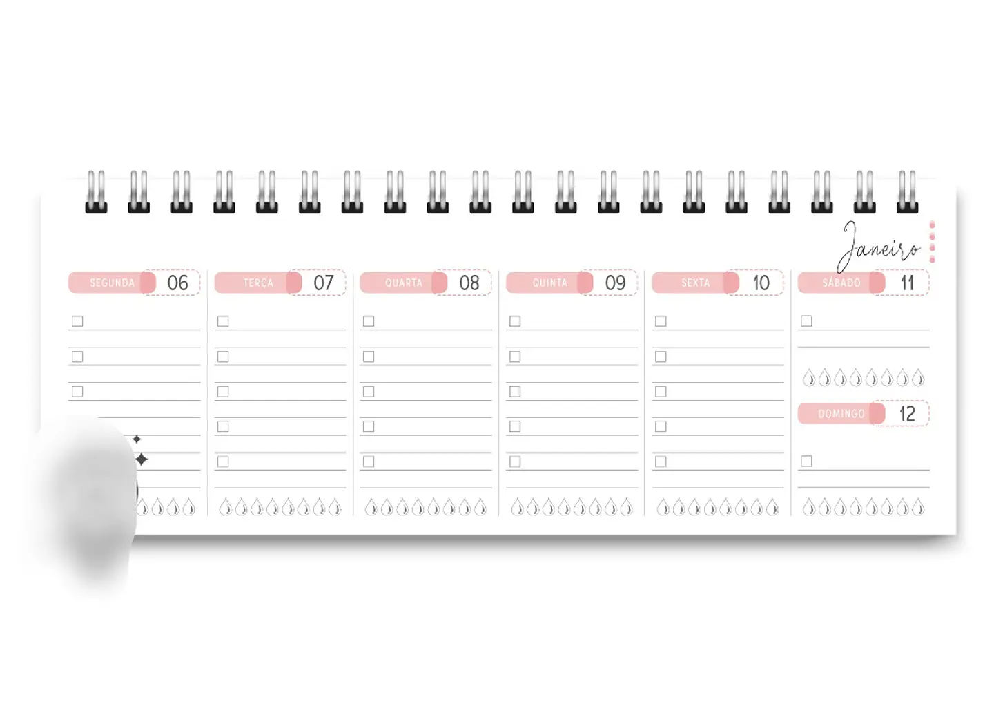 Arquivo Miolo DeskPlanner Cores 2025 - trilha de papel 8