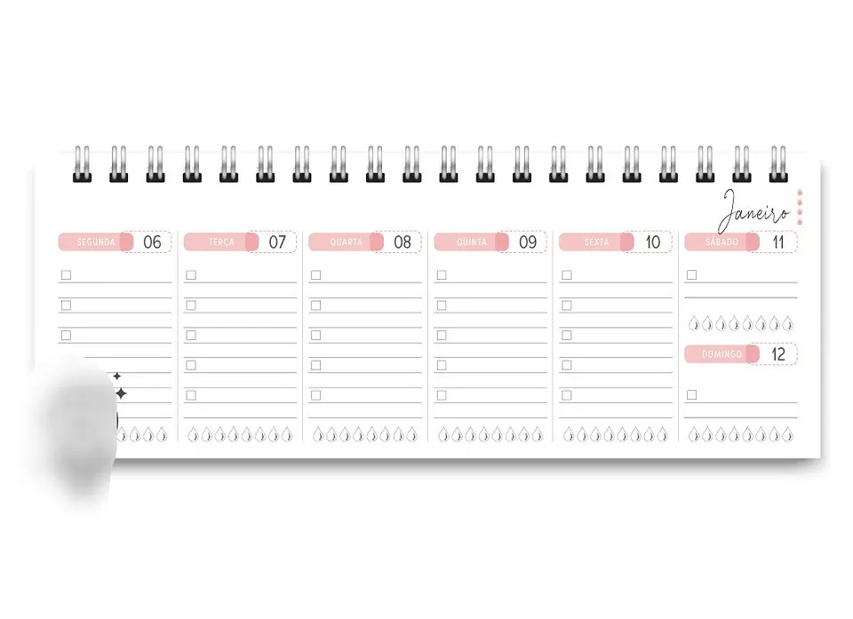 Arquivo Miolo DeskPlanner Cores 2025 - trilha de papel 8