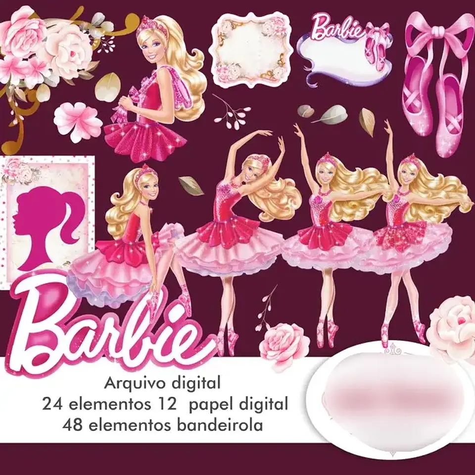 Kit Digital Barbie Bailarina 1