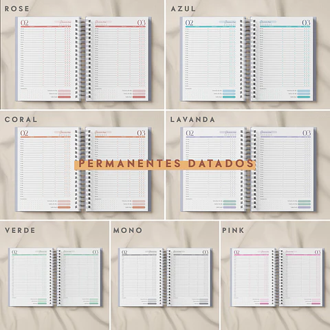 Arquivo Miolo Agendamento Permanente Datado 2025 - Amarantto