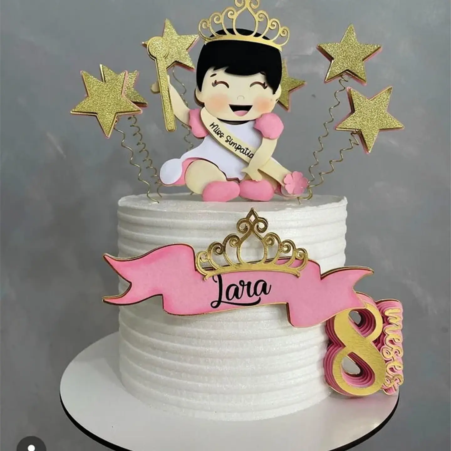 Arquivo Topo de Bolo Miss Simpatia Bebê Realeza - EM CAMADAS 1