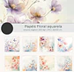 Kit Digital Papéis Floral Aquarela - TUTTI - Thumbnail 3