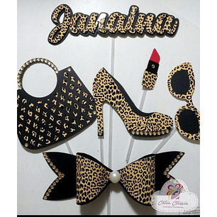 Arquivo de Corte Topo de Bolo Sapato Bolsa e Óculos