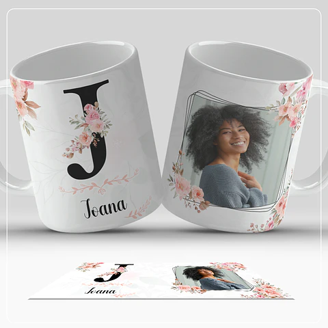 Arquivo Caneca Alfabeto com Nome e Foto