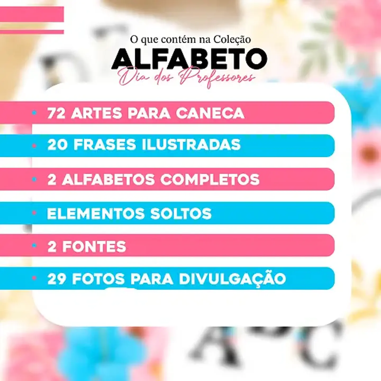 Arquivo Canecas Dia dos Professores Alfabeto - Avião de Papel 2