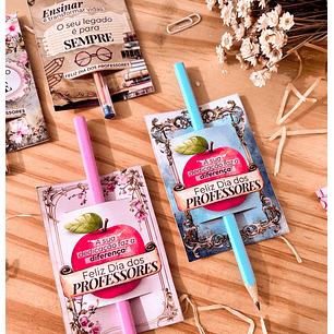 Arquivo de Corte Tag pra Lápis dia dos Professores Ilustracin