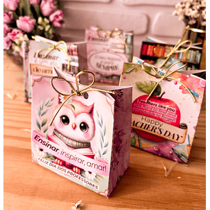 Arquivo de Corte Mini Sacolinha Dia dos Professores - Ilustracin