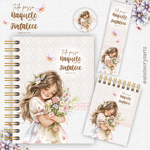 Arquivo Kit Encadernação Meninas Floral Tudo Posso - CRYS ARTS
