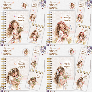 Arquivo Kit Encadernação Meninas Floral Tudo Posso - CRYS ARTS
