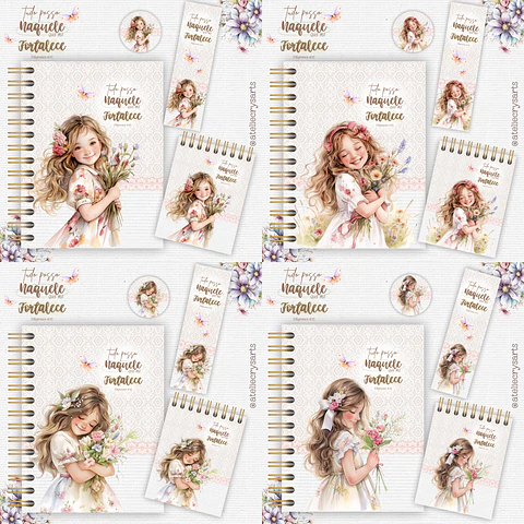 Arquivo Kit Encadernação Meninas Floral Tudo Posso - CRYS ARTS