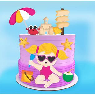 Arquivo de Corte Topo Pool Party - Praia Menina