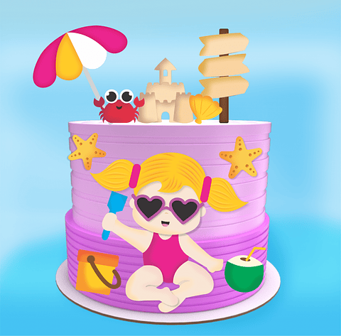 Arquivo de Corte Topo Pool Party - Praia Menina