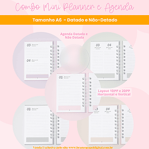 Arquivo Combo Mini Planner e Agenda 2025 - BRANCO PAPEL