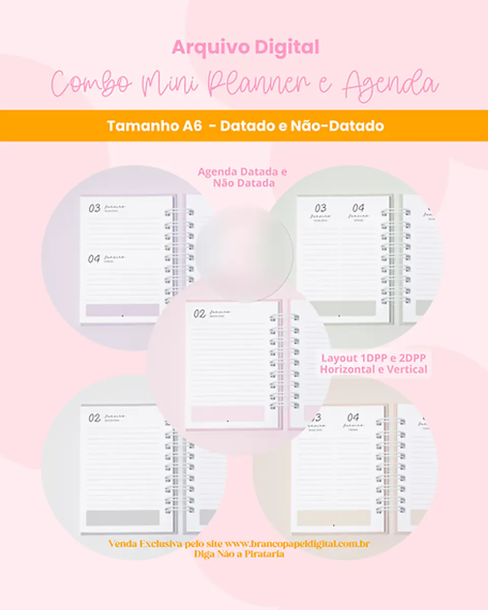 Arquivo Combo Mini Planner e Agenda 2025 - BRANCO PAPEL 2