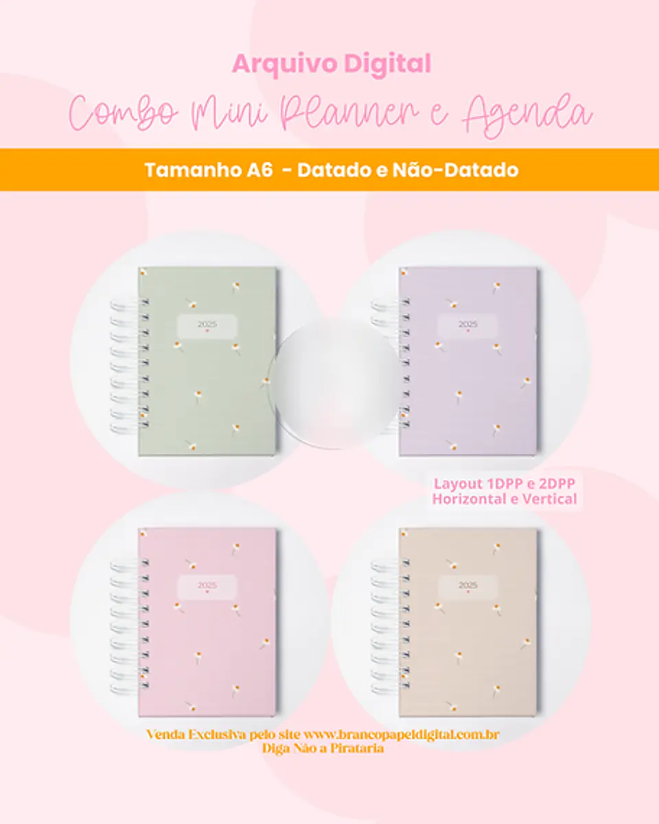 Arquivo Combo Mini Planner e Agenda 2025 - BRANCO PAPEL 8