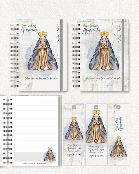 Arquivos Kit Encadernação Nossa Senhora Aparecida versão Adulta (Santinhos) - Carinas