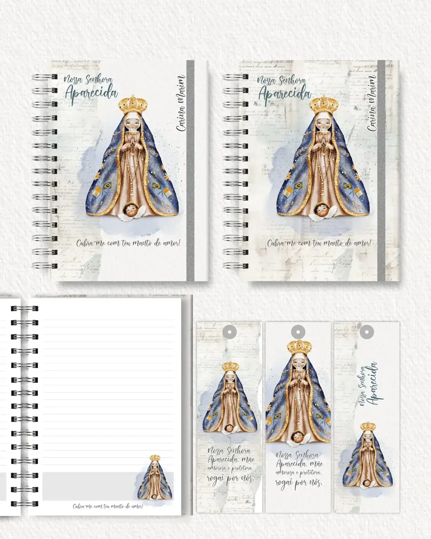 Arquivos Kit Encadernação Nossa Senhora Aparecida versão Adulta (Santinhos) - Carinas 1