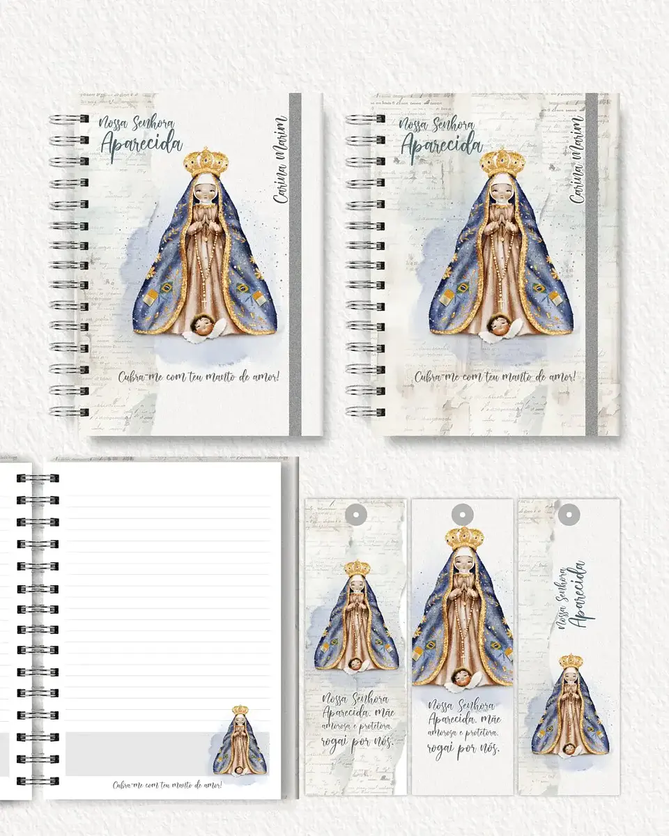 Arquivos Kit Encadernação Nossa Senhora Aparecida versão Adulta (Santinhos) - Carinas 1