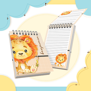 Arquivo Encadernação Baby Leãozinho Aquarela