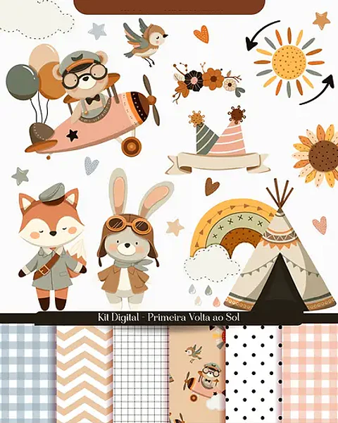 Kit Digital Primeira Volta ao Sol - gabs