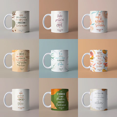 Arquivo Canecas Pack Versículos Bíblicos - Julio