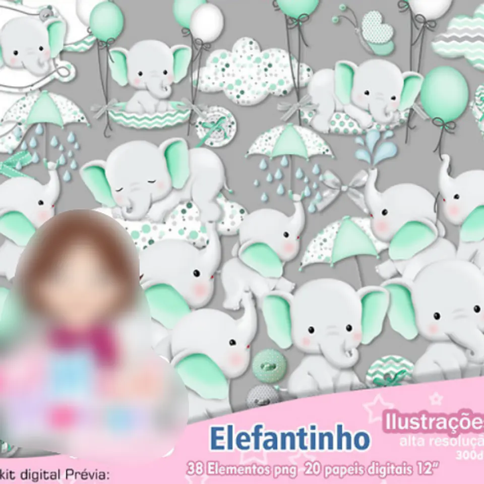 Kit Digital Elefantinho Verde 1