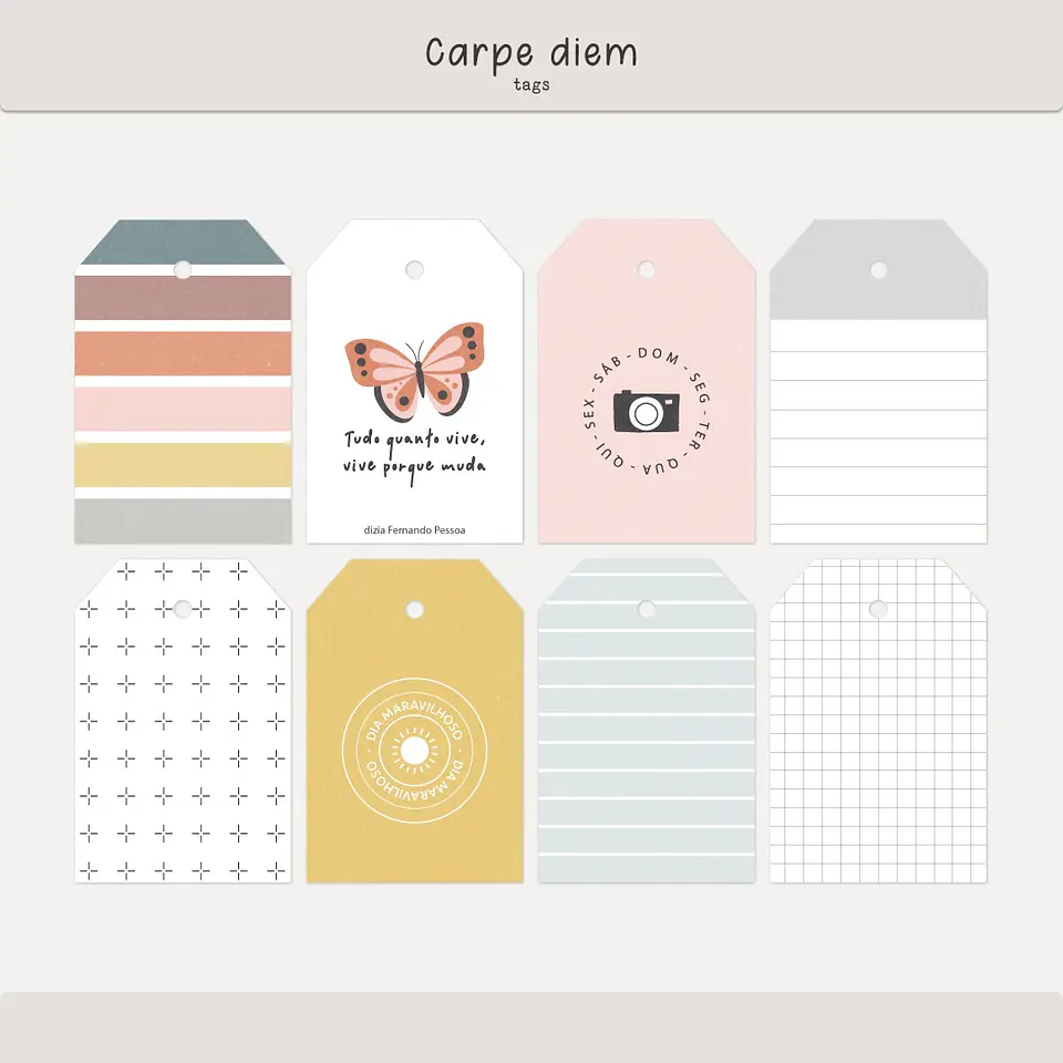 Kit Digital Carpe Diem - Oficina da Claudinha 2