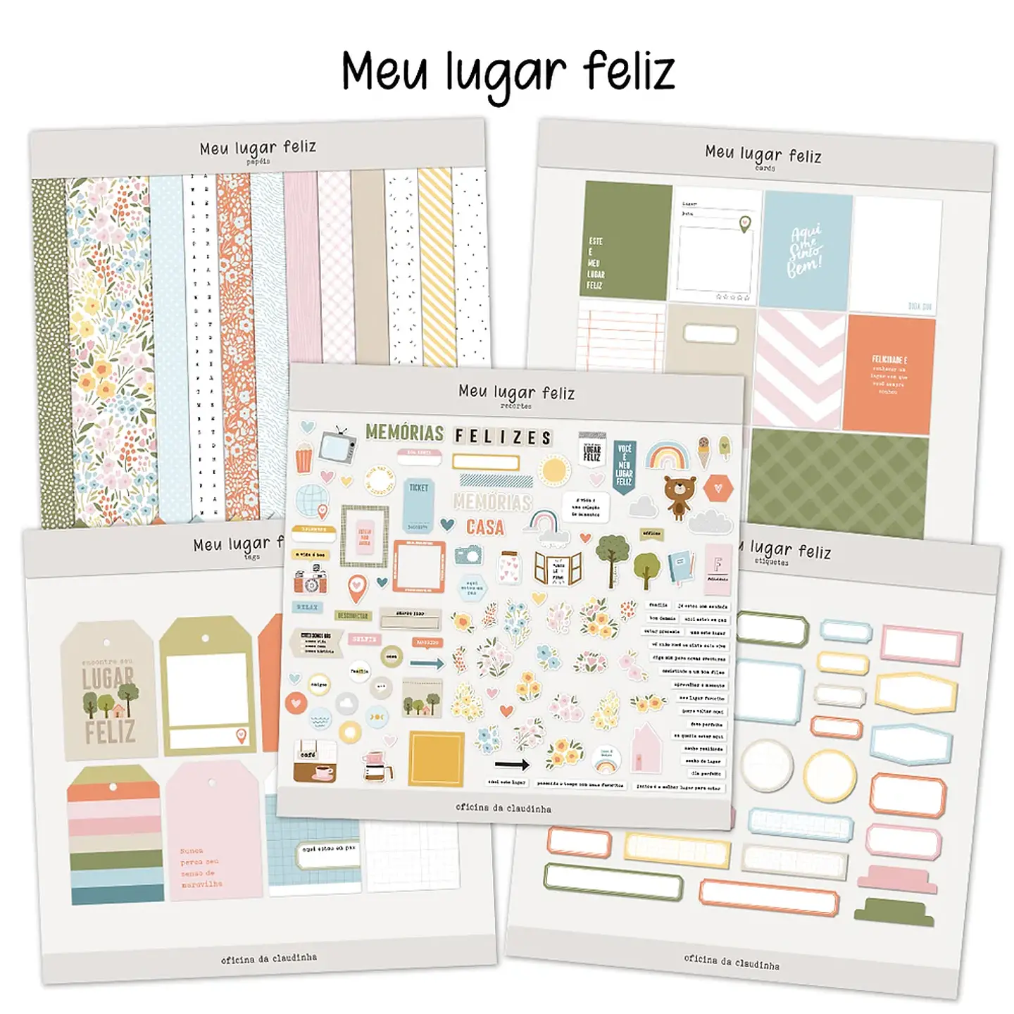 Kit Digital Meu Lugar Feliz  - Oficina da Claudinha 1