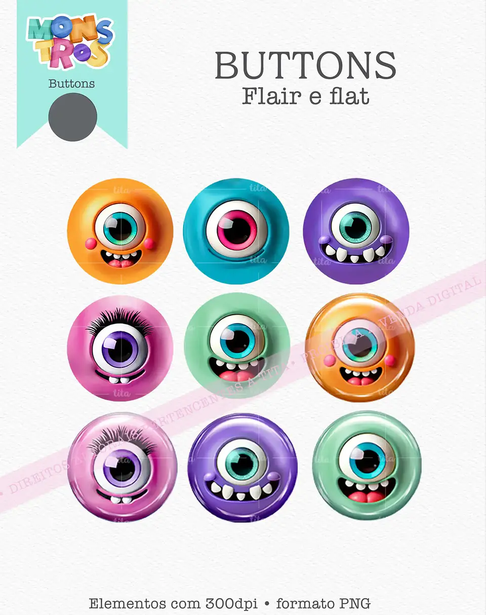 Kit Digital Monstros Kids 6